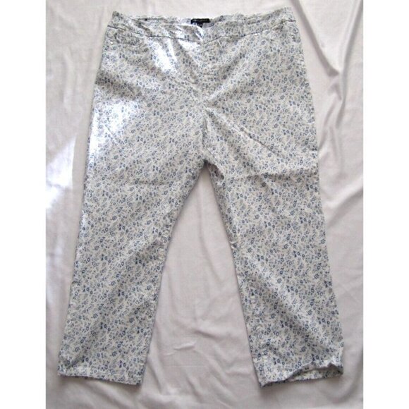 Women's Mario Serrani Floral Pattern Rayon Waist Stretch Pants Sz XXL (WP142) - Picture 1 of 8
